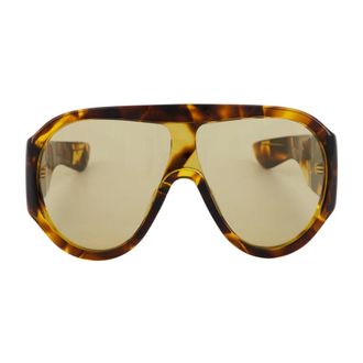 Bottega Veneta Sunglasses, unisex, Brown, Size: ONE SIZE Oversized Mask Sunglasses