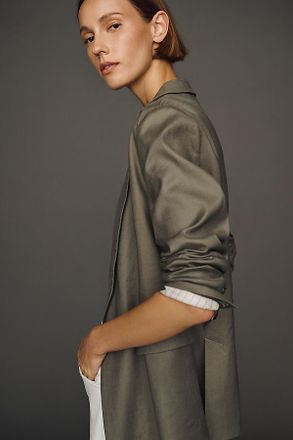 Maeve Tessie European Linen Stretch Blazer Jacket