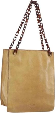 Prada Pre-owned Tote Bags, female, Beige, Size: ONE SIZE Pre-owned Vintage Tote Bag