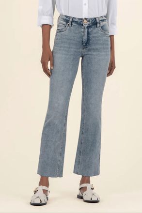 Kut from the Kloth Kelsey High Rise Fab Ab Ankle Flare Jeans In Devotion