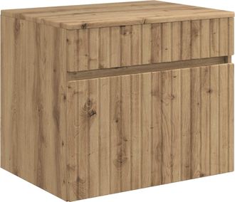 vidaXL Mueble De Ba&ntilde;o Montado En La Pared Roble Artisan Vidaxl