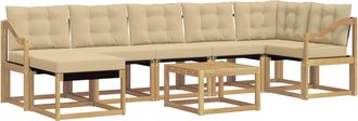 vidaXL Conjunto De Sof&aacute;s De Exterior 8 Uds. Y Beige Vidaxl