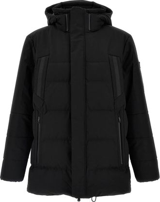 HUGO BOSS Mens Havoc Heavy Zip-Up Coat, Black