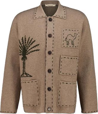 Baziszt Seeker Intarsia-knit Cashmere Cardigan