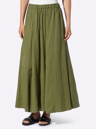 Heine Schlupfrock HEINE, Damen, Gr. 34, oliv, 100% Lyocell, unifarben, lang, R&ouml;cke Schlupfrock