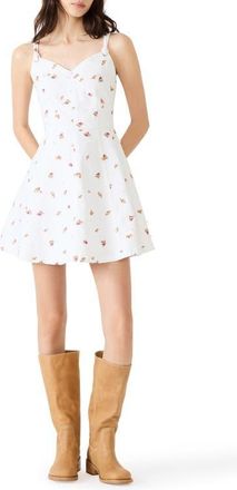 Steve Madden Harley Floral Fit & Flare Minidress in Antique at Nordstrom, Size X-Small