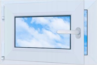 OEM Ventana De Pvc Blanca 60x40 Izquierda 600x400 Mm Ventana Abatible De Doble Acristalamiento Lorac