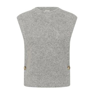 Part Two Maglia Girocollo Senza Maniche - - Knitwear - Donna - Grigio - M