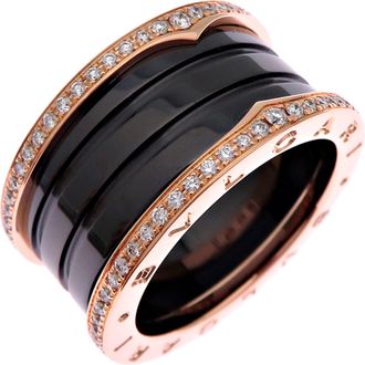 Bulgari Pink Pink Gold (18K) Ceramic Band Ring (Pre-Owned)