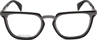 Rag & Bone Mens Black Rectangular Eyeglass Frames RNB7039