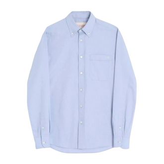 Valentino Overhemden, Heren, Blauw, M, Katoen, Overshirt