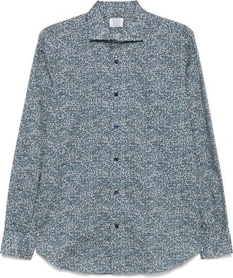Mazzarelli Camicia con stampa astratta - Blu