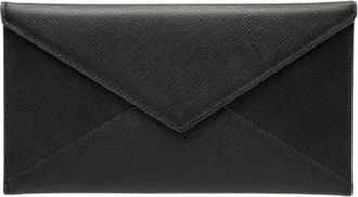 Prada Pre-owned Clutches, female, Black, Size: ONE SIZE Pre-owned Saffiano Pouch