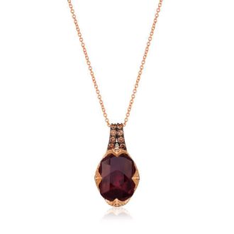 Le Vian Ladies Pomegranate Garnet Necklaces set in 14K Strawberry Gold