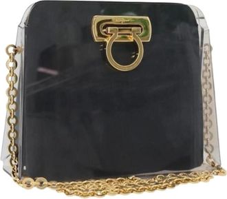 Ferragamo Pre-owned Clutches, female, Black, Size: ONE SIZE Pre-owned Plastic Shoulder Bag