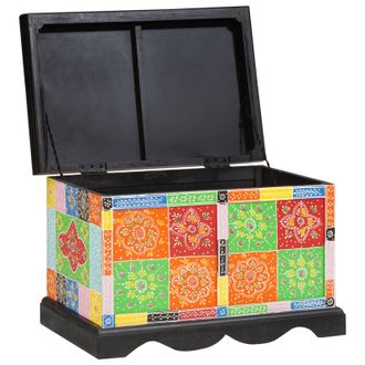 Berkfield Home Storage Box 60x40x40 cm Solid Wood Mango | Size: 60 x 40 x 40 cm