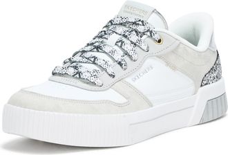 Skechers Womens Jade-Radiant Roar Hands Free Slip-ins Sneaker, White/Silver, 5 UK