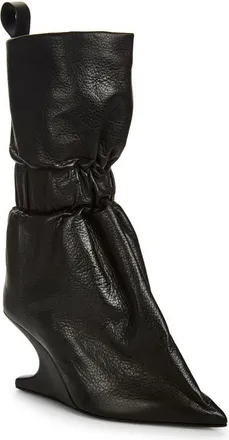 Rick Owens Cantitaquito Pointed Toe Wedge Boot in Black at Nordstrom, Size 37