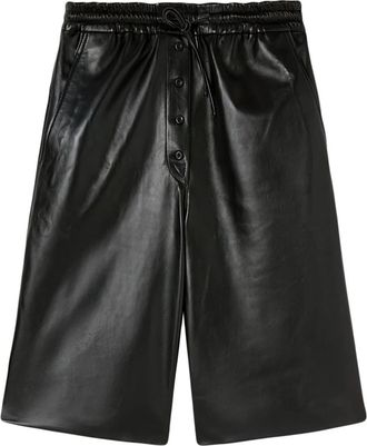 Jil Sander lambskin leather Bermuda shorts - women - Lambskin - 30 - Black