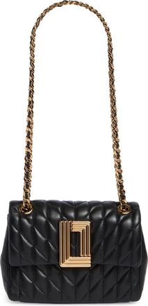 Karl Lagerfeld Lafayette Quilted Leather Crossbody Bag in Black/Gold at Nordstrom Rack