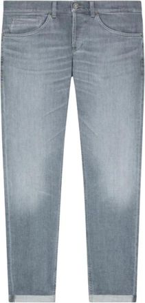 Dondup George Biologische Katoenen Broek - Heren - Slim Fit Jeans - Grijs - W33 - Katoen - Jeans