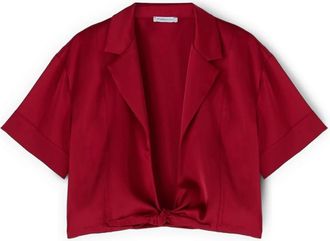 Motivi Satin Shrug - Dames - Blouses - Rood - XS - Polyester - Overhemden