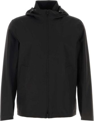 Woolrich Black Solid Hood Jacket