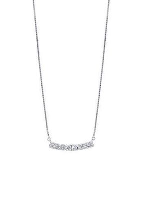 Bony Levy Diamond Bar Pendant Necklace in 18Kw at Nordstrom Rack