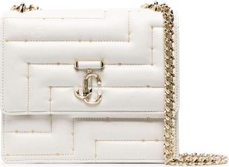 Jimmy Choo London Avenue Quad leather shoulder bag - women - Lamb Skin - One Size - White