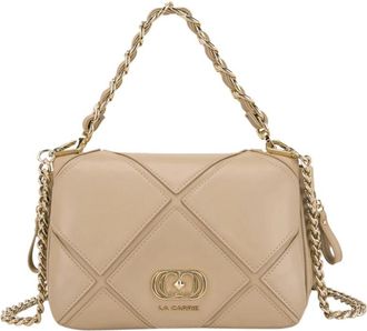 La Carrie Stijlvolle Schoudertas in Beige - Dames - Handtassen - Beige - ONE Size - Tassen