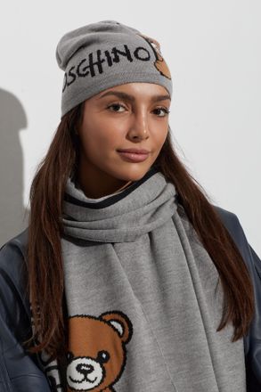 Moschino Cap With Logo, Unisex, Grey
