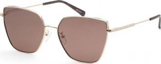 Michael Kors Womens MK1143D-101473-61 MK1143D 61 101473 Fashion Sunglasses - Gold - One Size