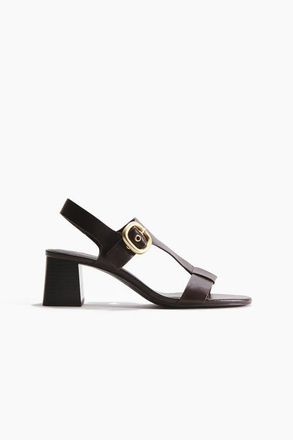H&M Block-heeled Sandals in Dark Brown at Nordstrom, Size 10