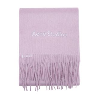 Acne Studios Logo-Embroidered Wool Scarf - Pink