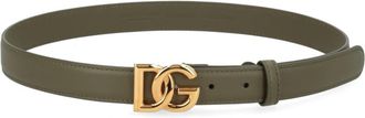 Dolce & Gabbana Green Logo Buckle Belt