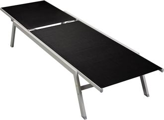 vidaXL Tumbona De Acero Y Textilene Negra Vidaxl