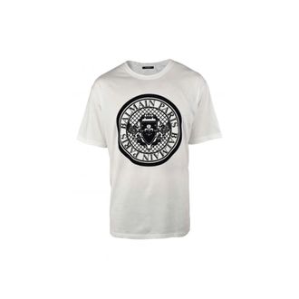 Balmain Hombre, Camisetas, Blanco, Talla: L