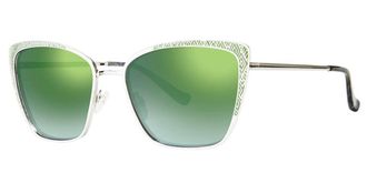 Kensie Book It Green Mens Sunglasses Silver Size 54
