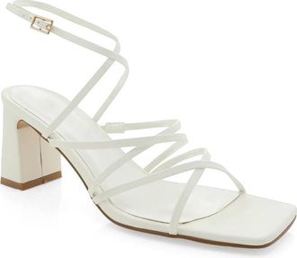 Billini Womens Ilka Strappy Block Heels In White
