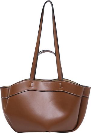 Generic Women Tote Bag Shoulder Handheld Tote Bag for Women and Girls (Dark Brown)