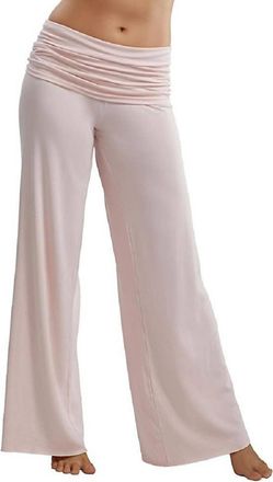 Pj Harlow Jordan Fold Over Knit Pant In Blush