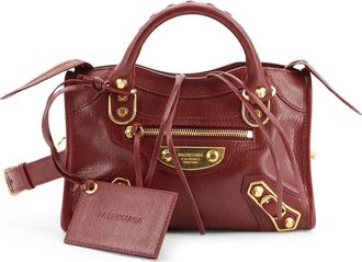 Balenciaga Le City Uptown Mini - Dames - Tassen - Rood - Maat: ONE Size Zijde