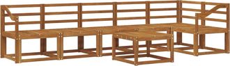 vidaXL Conjunto De Sof&aacute;s De Exterior 7 Uds. Natural Vidaxl