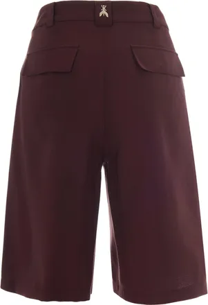 Patrizia Pepe Womens Bermuda Tencel Shorts Wood Brown Viscose