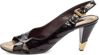 Louis Vuitton Sandali in pelle verniciata 80mm - Nero