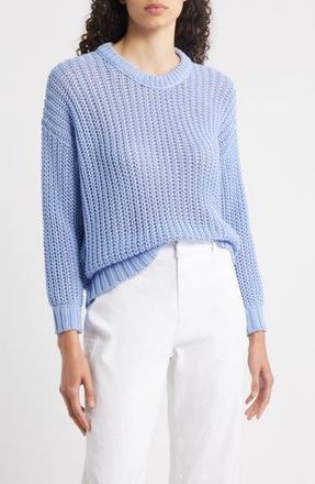 Eileen Fisher Crewneck Organic Cotton Sweater in Myrtle at Nordstrom Rack, Size X-Large
