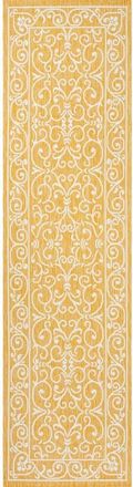 Jonathan Y Designs Charleston Vintage Filigree Textured Weave Indoor/Outdoor Area Rug in Yellow/cream at Nordstrom, Size 4Ft 0In X 6Ft 0In