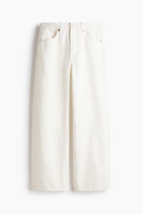 H&M Wide Regular Jeans - White