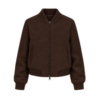 Loro Piana Tessuto Capolavoro Bomber Jacket - - Jackets - Donna - Marrone - 2XL