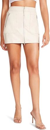 Steve Madden Womens Steve Madden IDA BM309707 Skirt Bone Ivory Zip Front Pencil JZZ313